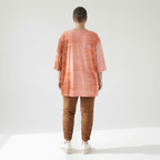  A-Form Bigshirt von AKH Fashion aus Viskose, 1249.00593, Koralle-Orange, Batik, Schick