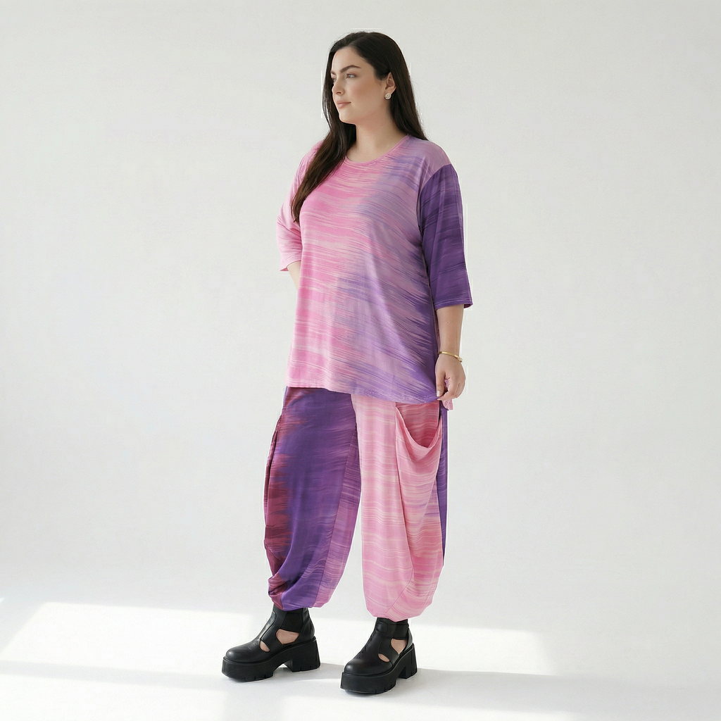 Shirt von AKH Fashion aus Viskose in Glocken-Form, ausgefallene Lagenlook Mode