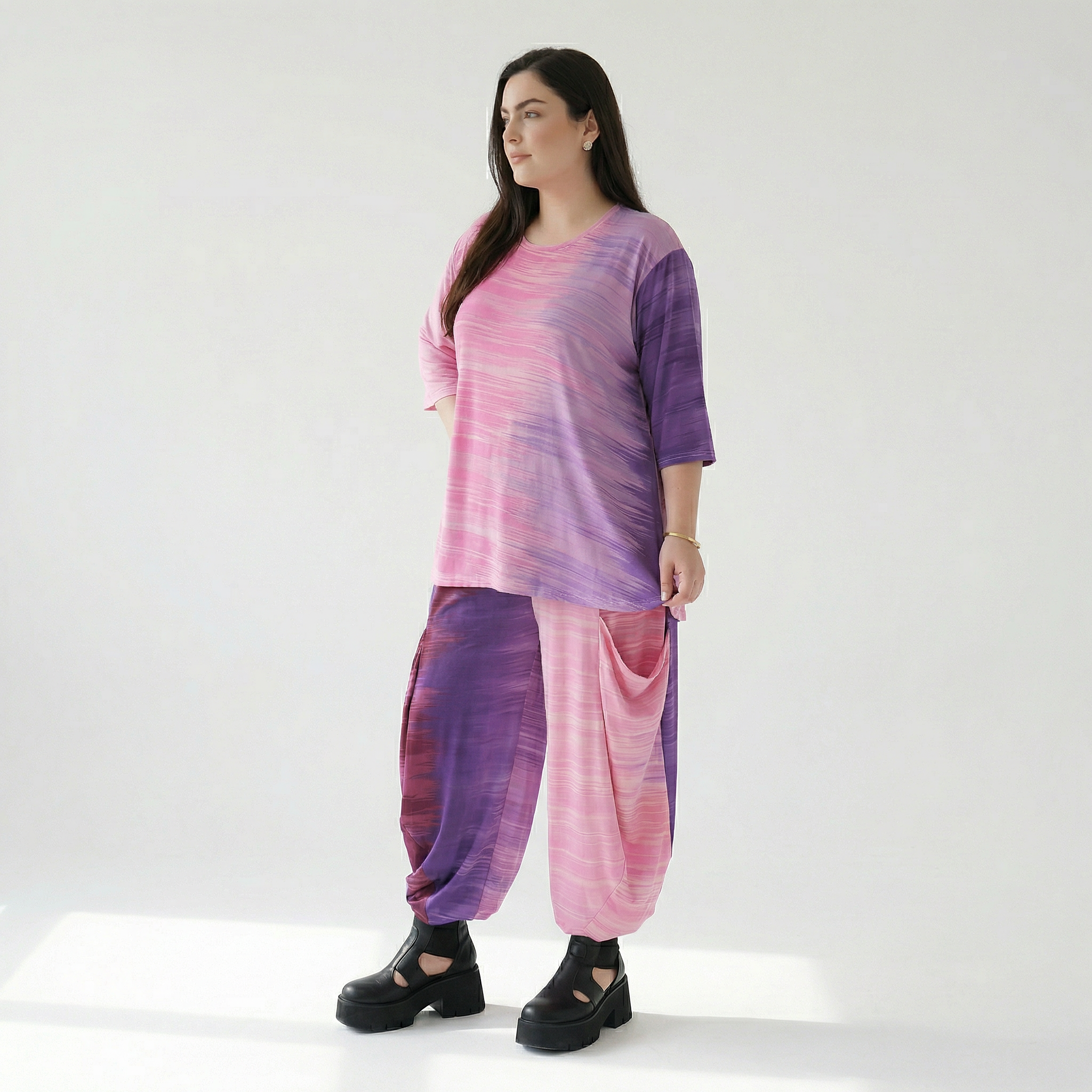 Shirt von AKH Fashion aus Viskose in Glocken-Form, ausgefallene Lagenlook Mode