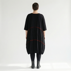  Ballonkleid von AKH Fashion aus Viskose, 1416.06564, Schwarz/Rot, Schick, Modern, Bequem