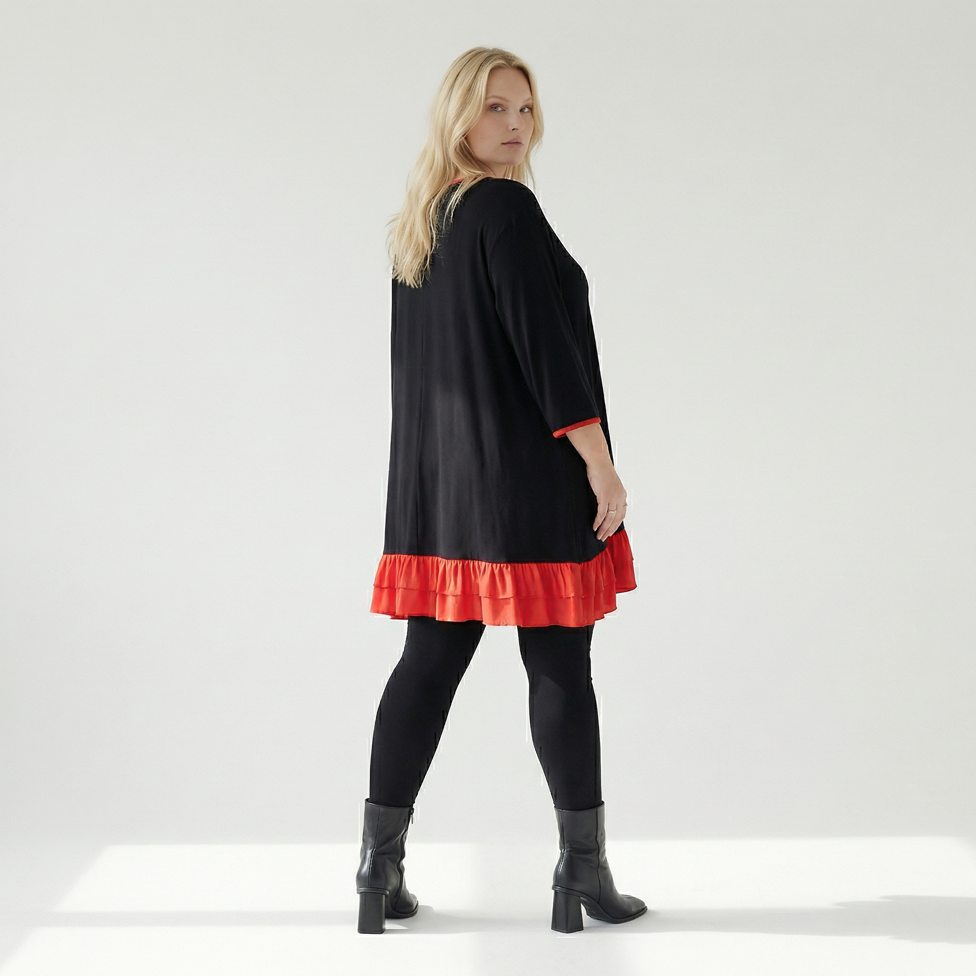  A-Form Shirt von AKH Fashion aus Viskose, 1416.06916, Schwarz/Rot, Schick, Modern, Bequem