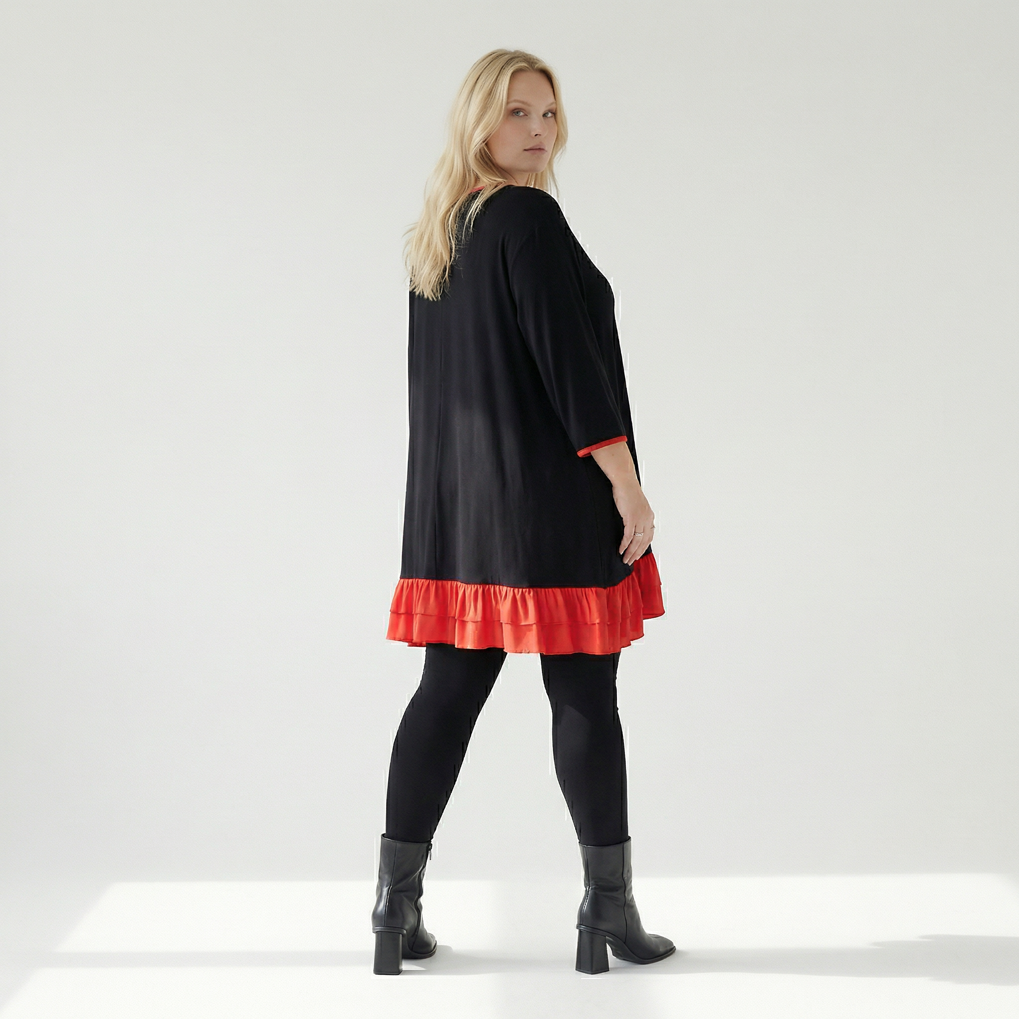  A-Form Shirt von AKH Fashion aus Viskose, 1416.06916, Schwarz/Rot, Schick, Modern, Bequem