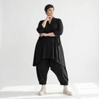 A-Form Jacke von AKH Fashion aus Materialmix, ausgefallene, zeitlose Lagenlook Mode