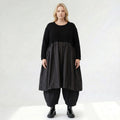 Ballonkleid von AKH Premium aus Baumwolle, 1446.02515, Schwarz, Schick, Modern, Bequem