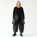 A-Form Bigshirt von AKH Premium aus Baumwolle, 1446.0593M, Schwarz, Schick, Modern, Bequem