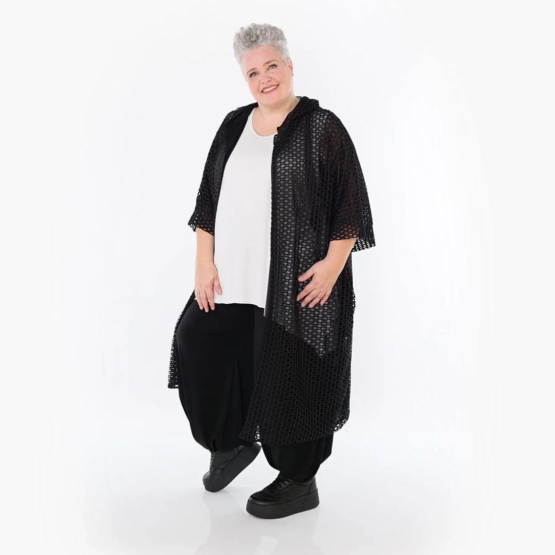  Ballonhose von AKH Fashion aus Materialmix, 1431.05920, Schwarz, Ausgefallen, Zeitlos