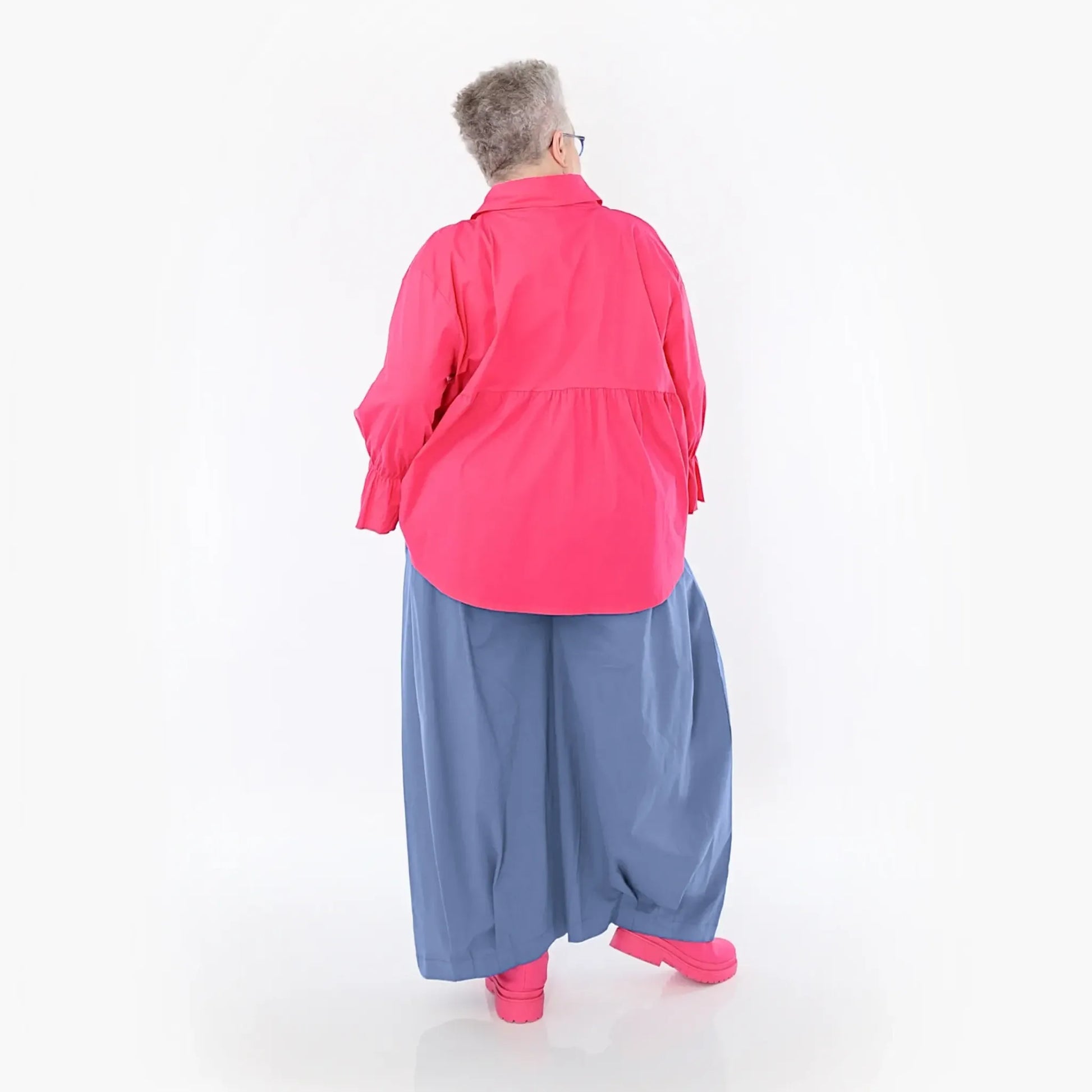  Ballonhose von AKH Fashion aus Baumwolle, 1482.07032, Azurblau, Ausgefallen, Zeitlos