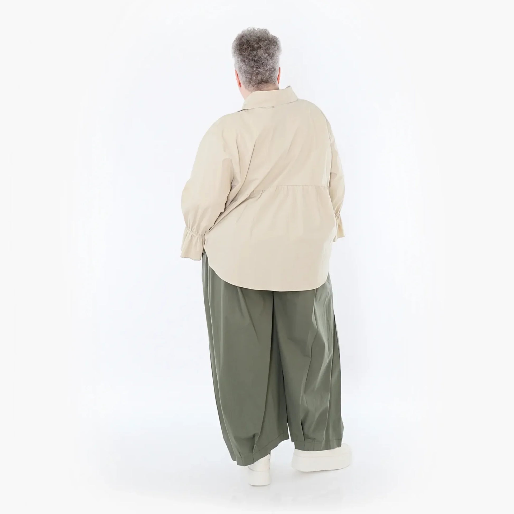  Ballonhose von AKH Fashion aus Baumwolle, 1482.07032, Khaki, Ausgefallen, Zeitlos, Schick