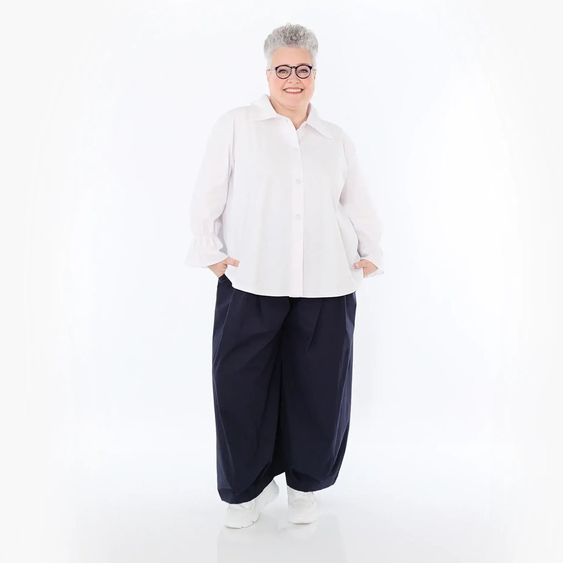  Ballonhose von AKH Fashion aus Baumwolle, 1482.07032, Marine, Ausgefallen, Zeitlos, Schick