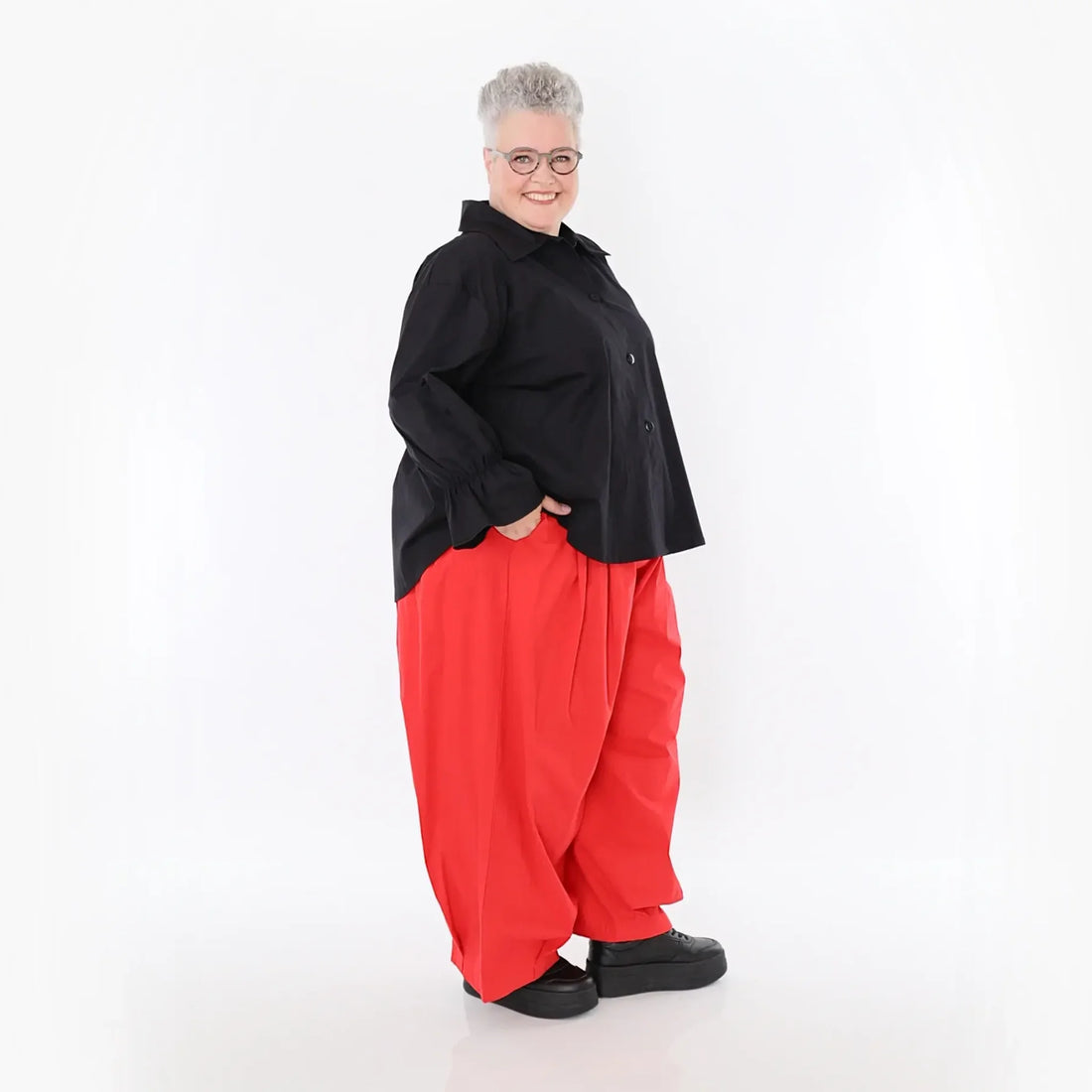  Ballonhose von AKH Fashion aus Baumwolle, 1482.07032, Rot, Ausgefallen, Zeitlos, Schick