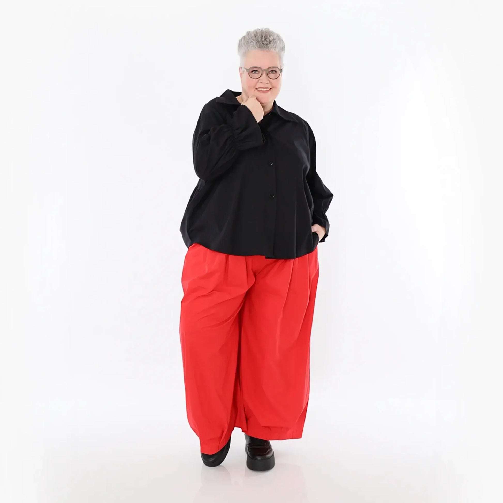  Ballonhose von AKH Fashion aus Baumwolle, 1482.07032, Rot, Ausgefallen, Zeitlos, Schick