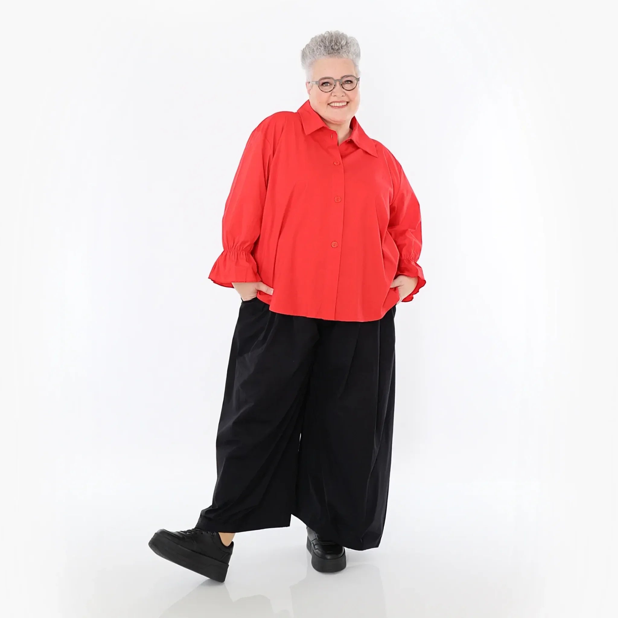 Ballonhose von AKH Fashion aus Baumwolle, 1482.07032, Schwarz, Ausgefallen, Zeitlos