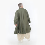  A-Form Jacke von AKH Fashion aus Baumwolle, 1482.07061, Khaki, Ausgefallen, Zeitlos