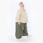  AKH Fashion Bluse in gerundeter Form, aus Baumwolle, 1482.07062, Beige, Ausgefallen