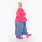  AKH Fashion Bluse in gerundeter Form, aus Baumwolle, 1482.07062, Fuchsia, Ausgefallen
