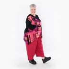  A-Form Bigshirt von AKH Fashion aus Viskose, 1488.07013, Schwarz/Multi, Grafik, Ausgefallen