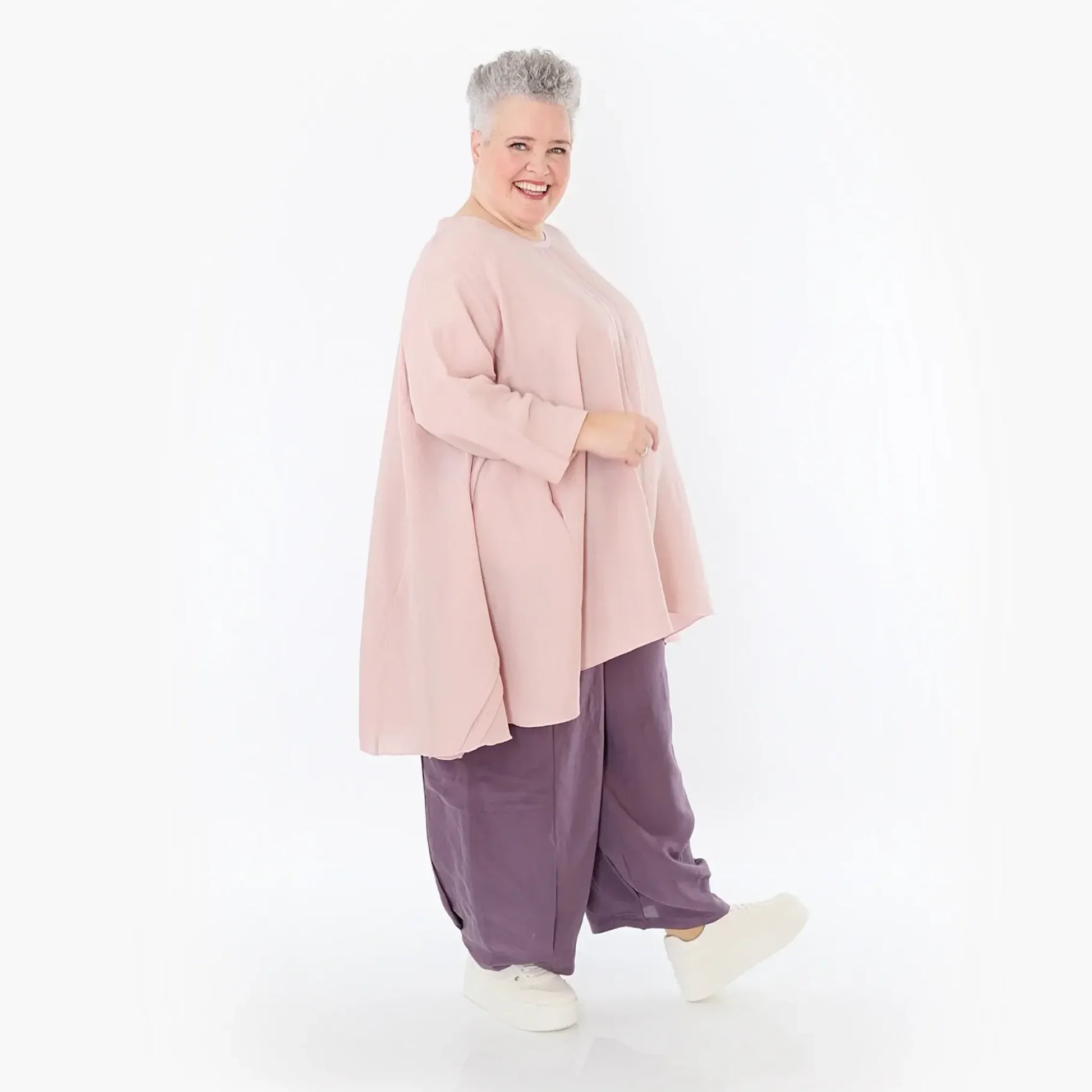  AKH Fashion Hose in gerader Form, aus Viskose, 1490.06710, Pflaume, Ausgefallen, Zeitlos