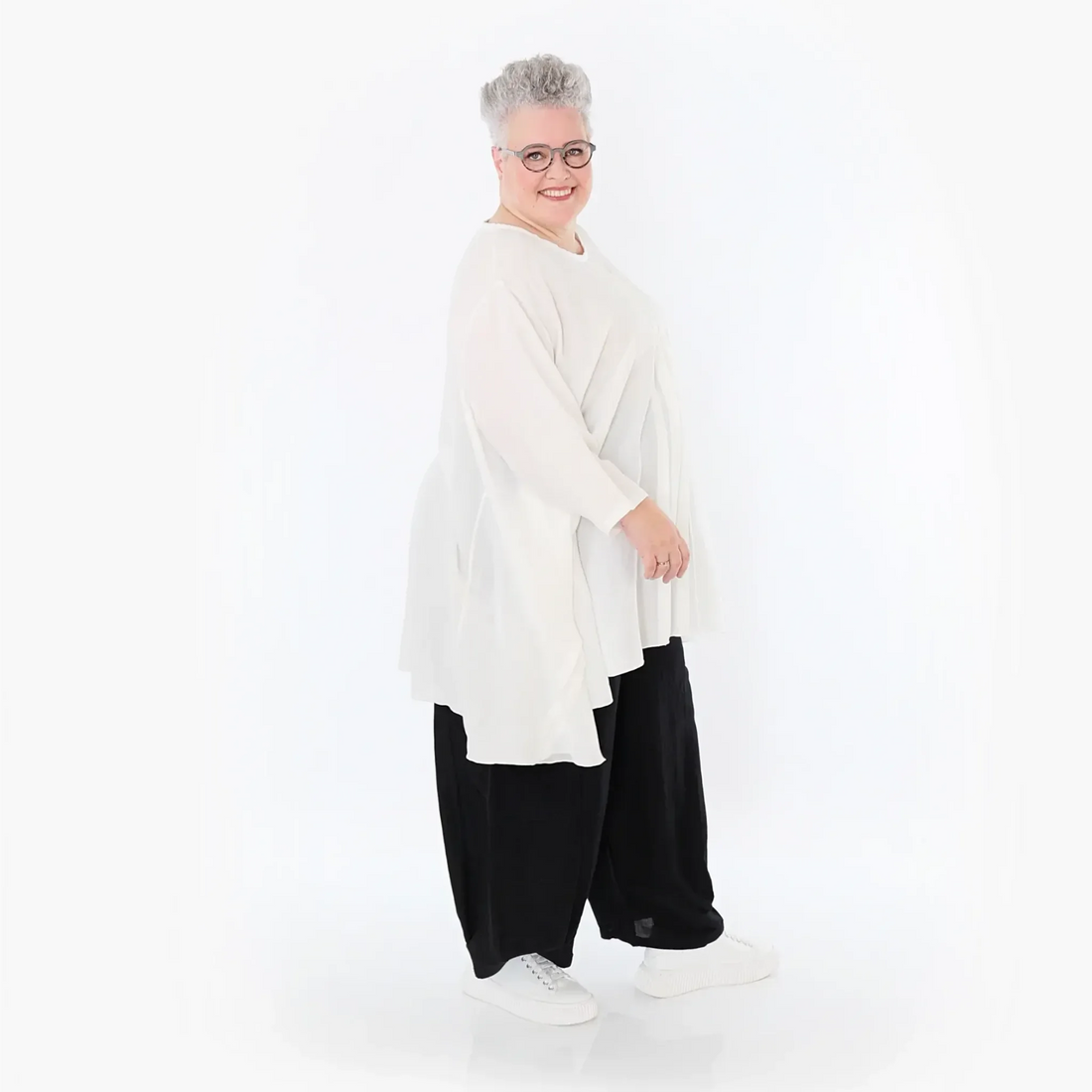  AKH Fashion Hose in gerader Form, aus Viskose, 1490.06710, Schwarz, Ausgefallen, Zeitlos