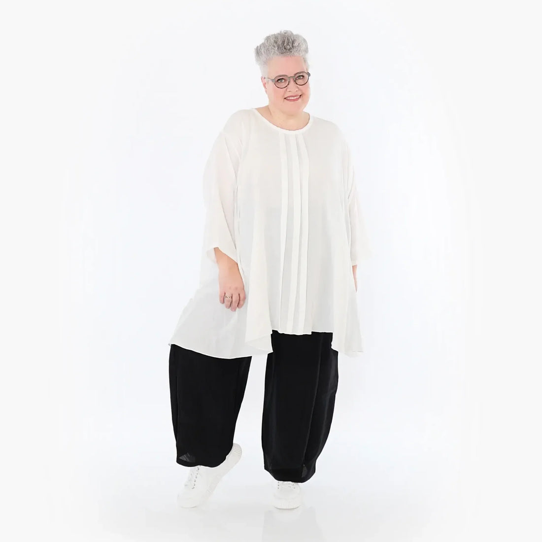  AKH Fashion Hose in gerader Form, aus Viskose, 1490.06710, Schwarz, Ausgefallen, Zeitlos