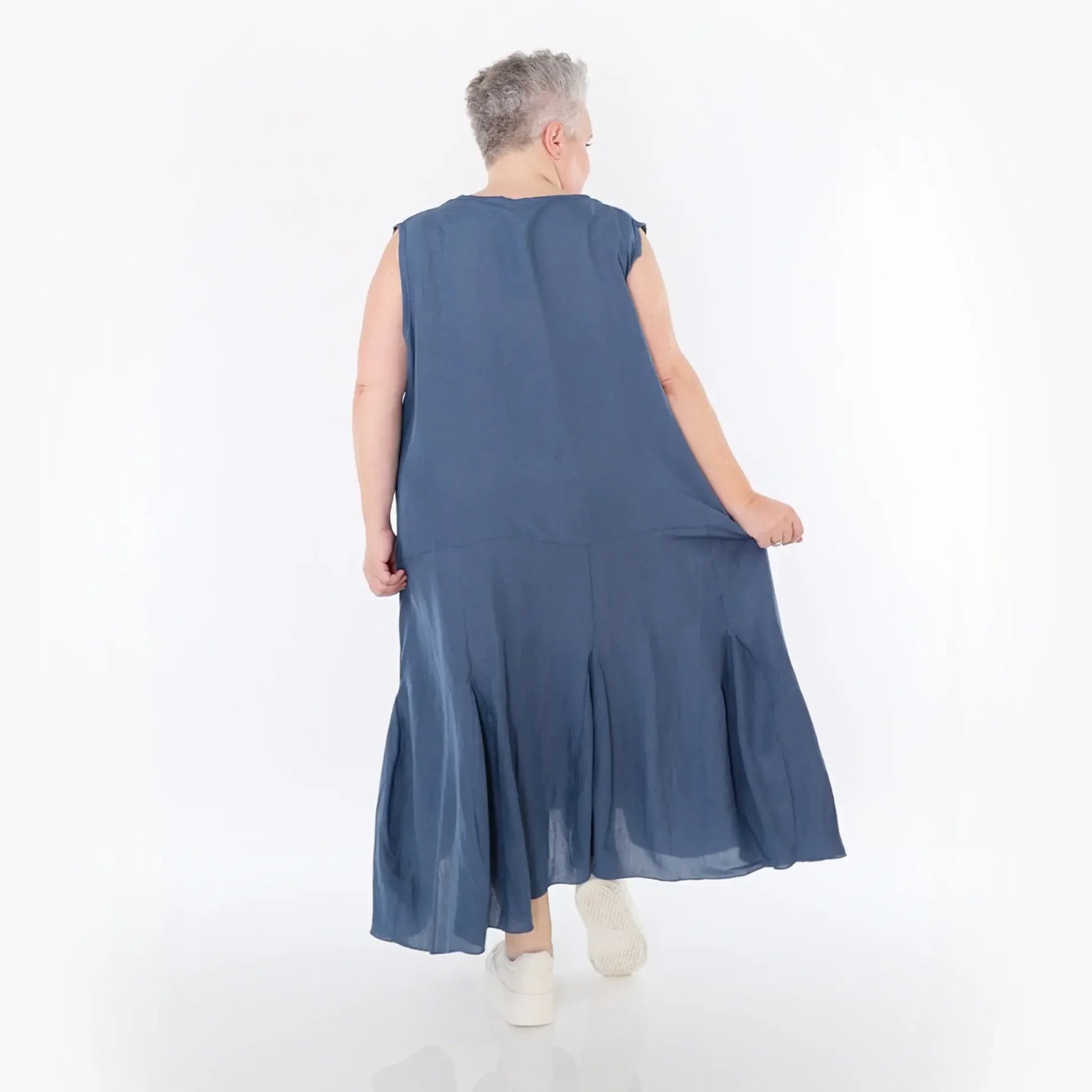 Ballonkleid von AKH Fashion aus Viskose, 1490.06972, Azurblau, Ausgefallen, Zeitlos