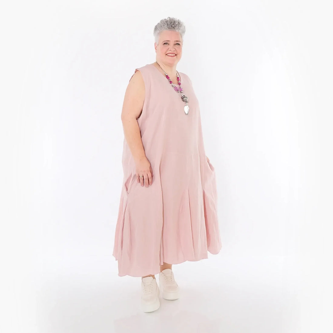  Ballonkleid von AKH Fashion aus Viskose, 1490.06972, Mauve, Ausgefallen, Zeitlos, Schick