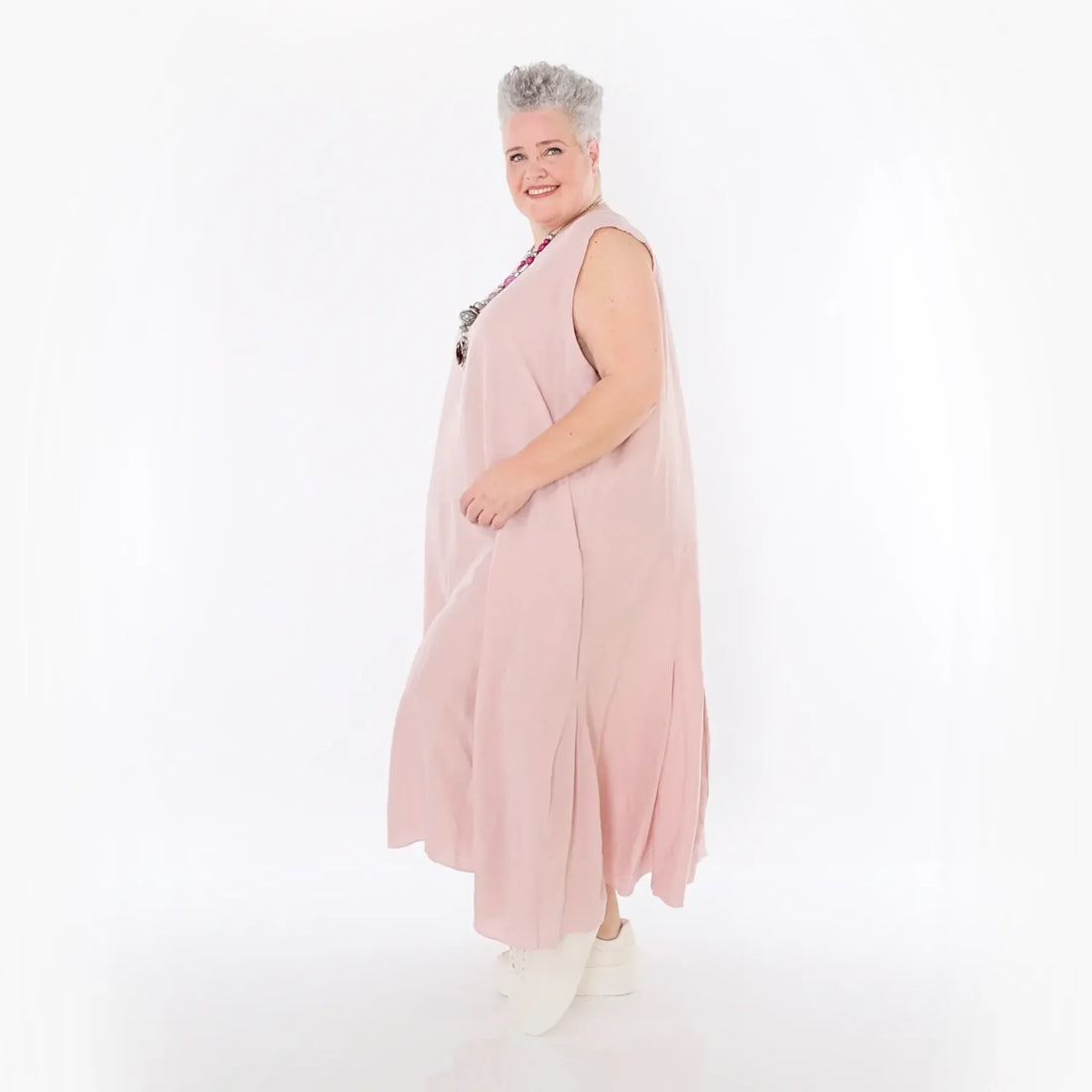  Ballonkleid von AKH Fashion aus Viskose, 1490.06972, Mauve, Ausgefallen, Zeitlos, Schick