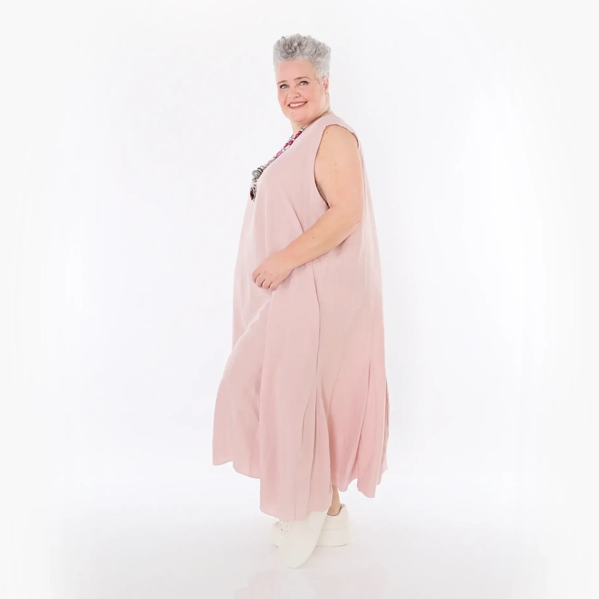  Ballonkleid von AKH Fashion aus Viskose, 1490.06972, Mauve, Ausgefallen, Zeitlos, Schick
