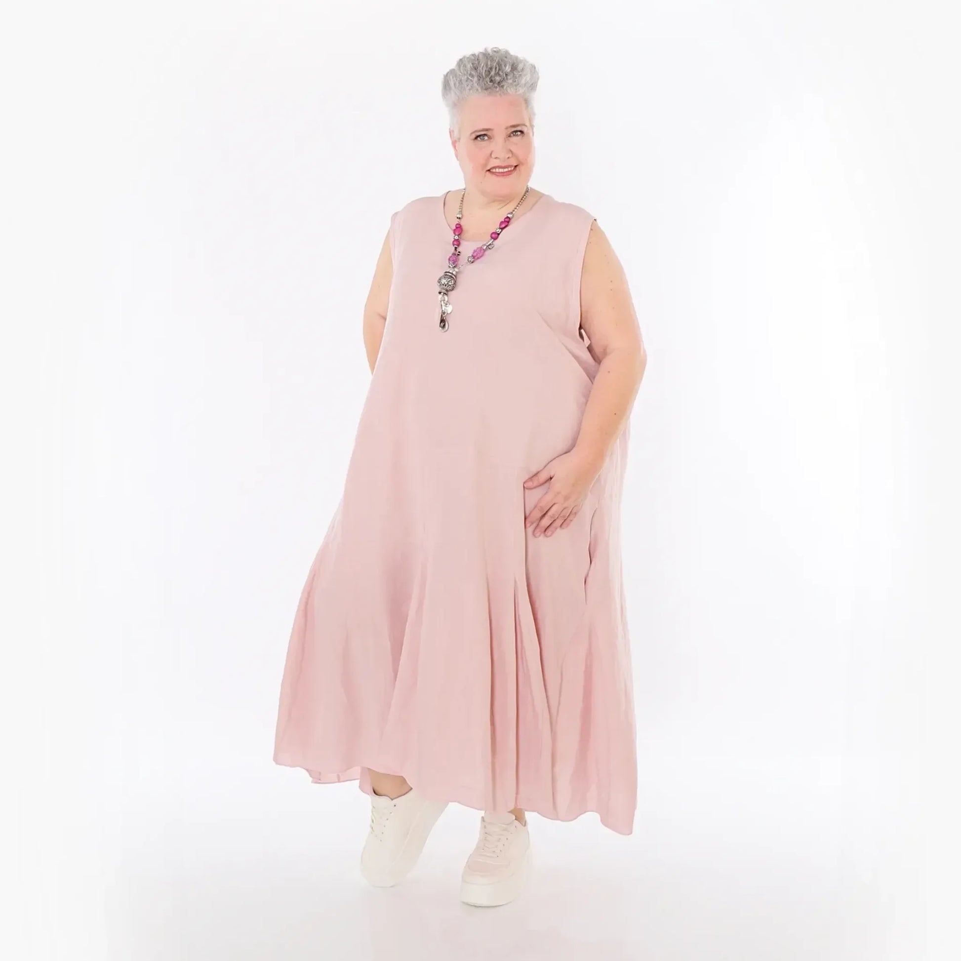  Ballonkleid von AKH Fashion aus Viskose, 1490.06972, Mauve, Ausgefallen, Zeitlos, Schick