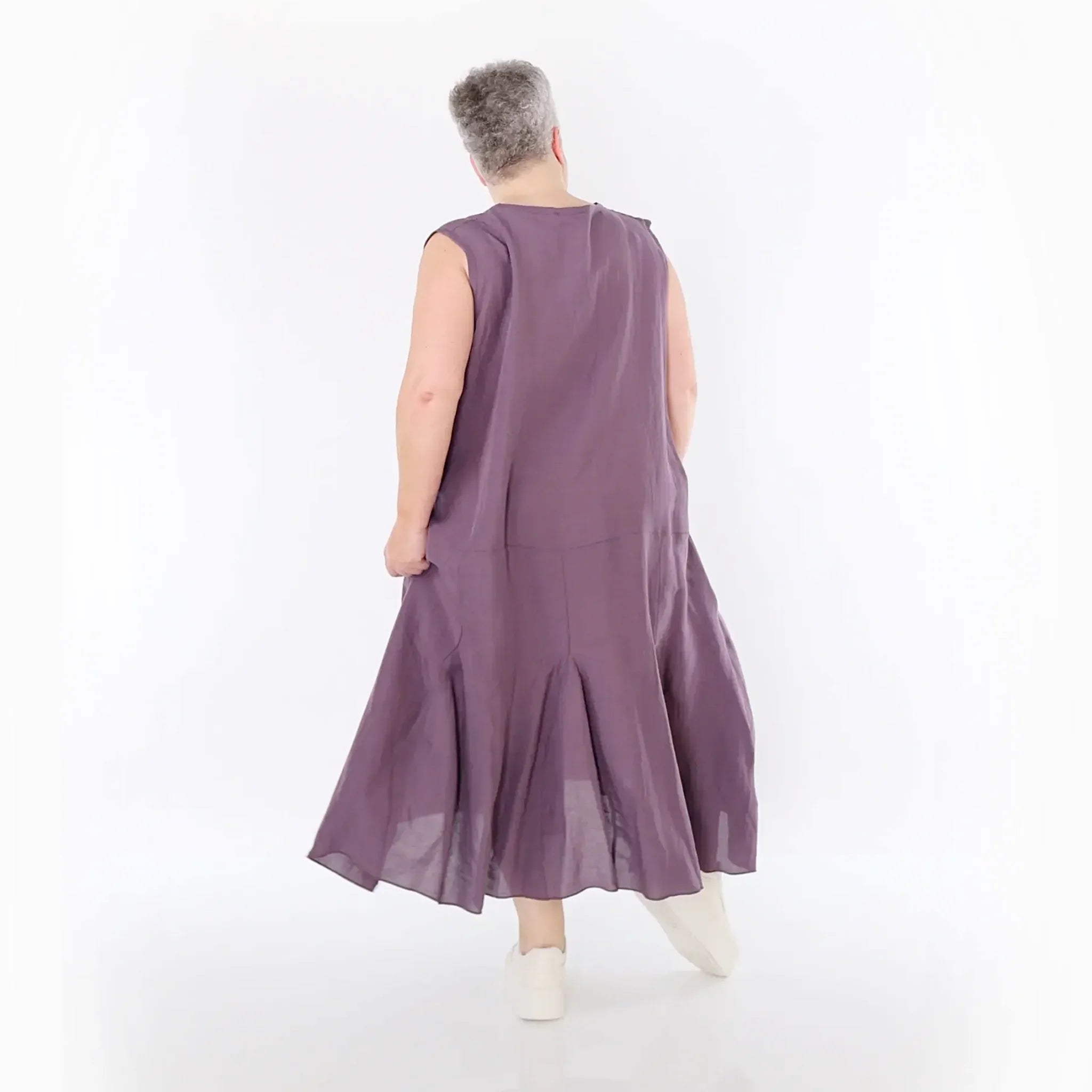  Ballonkleid von AKH Fashion aus Viskose, 1490.06972, Pflaume, Ausgefallen, Zeitlos, Schick