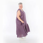 Ballonkleid von AKH Fashion aus Viskose, 1490.06972, Pflaume, Ausgefallen, Zeitlos, Schick