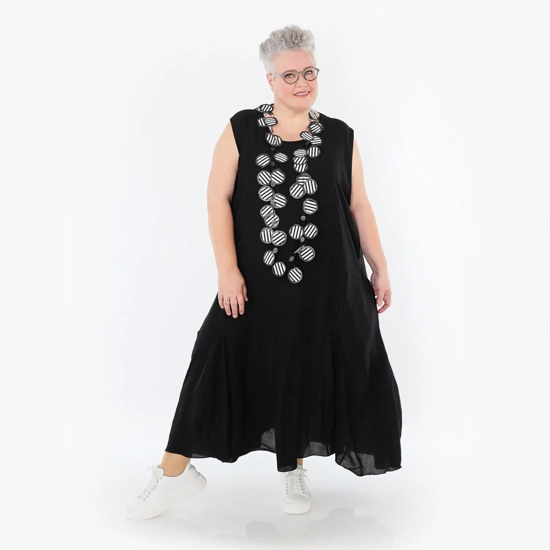  Ballonkleid von AKH Fashion aus Viskose, 1490.06972, Schwarz, Ausgefallen, Zeitlos, Schick