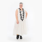  Ballonkleid von AKH Fashion aus Viskose, 1490.06972, Weiß, Ausgefallen, Zeitlos, Schick