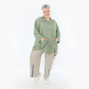  AKH Fashion Hose in gerader Form, aus Viskose, 1490.07076, Beige, Ausgefallen, Zeitlos