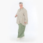  AKH Fashion Hose in gerader Form, aus Viskose, 1490.07076, Khaki, Ausgefallen, Zeitlos