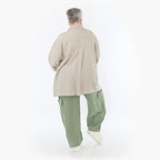  AKH Fashion Hose in gerader Form, aus Viskose, 1490.07076, Khaki, Ausgefallen, Zeitlos