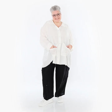  AKH Fashion Hose in gerader Form, aus Viskose, 1490.07076, Schwarz, Ausgefallen, Zeitlos