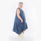  Ballonkleid von AKH Fashion aus Viskose, 1490.07093, Azurblau, Ausgefallen, Zeitlos