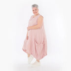  Ballonkleid von AKH Fashion aus Viskose, 1490.07093, Mauve, Ausgefallen, Zeitlos, Schick