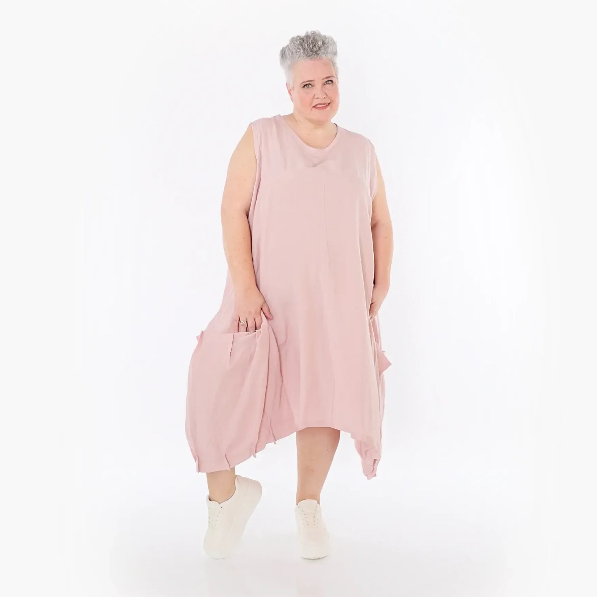  Ballonkleid von AKH Fashion aus Viskose, 1490.07093, Mauve, Ausgefallen, Zeitlos, Schick
