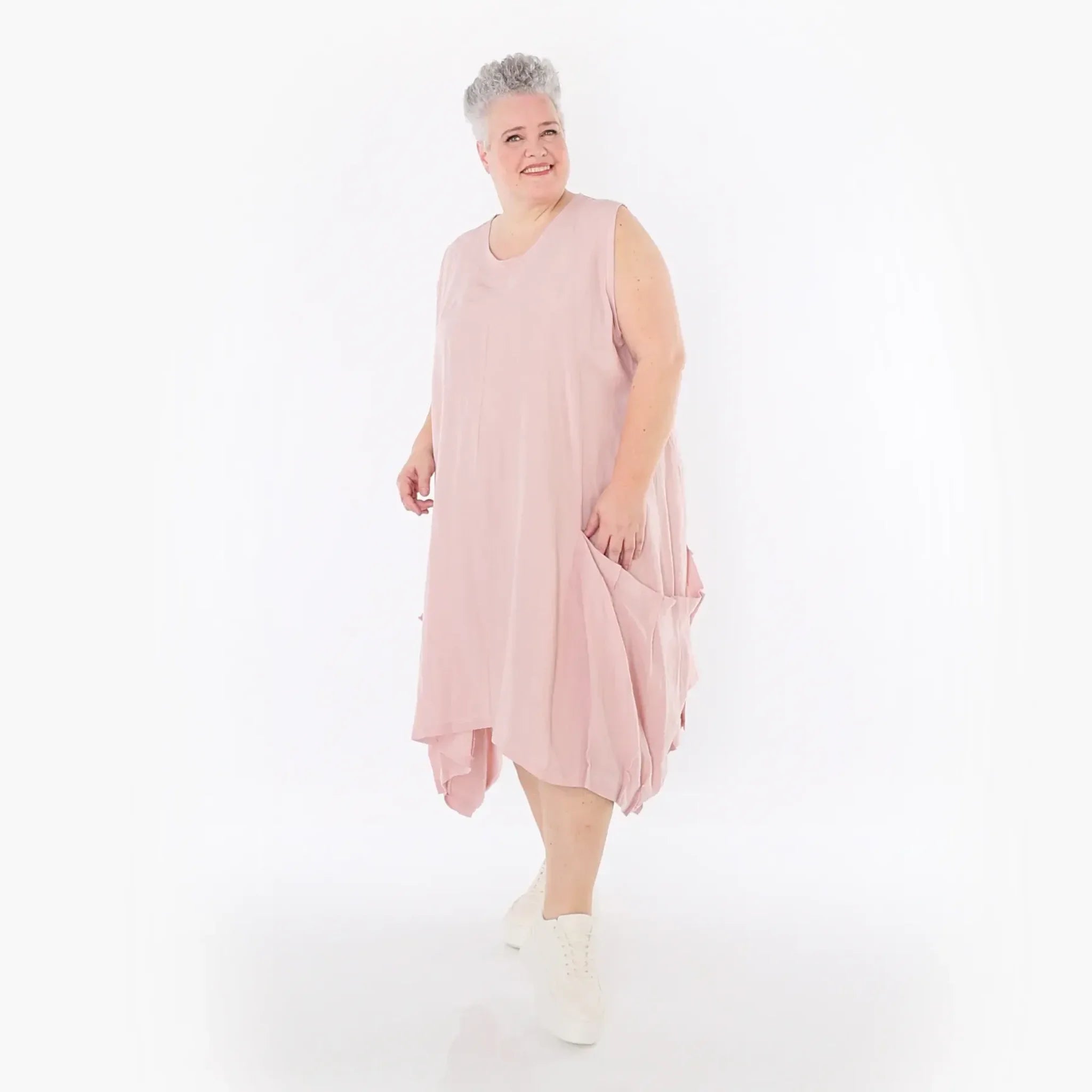  Ballonkleid von AKH Fashion aus Viskose, 1490.07093, Mauve, Ausgefallen, Zeitlos, Schick
