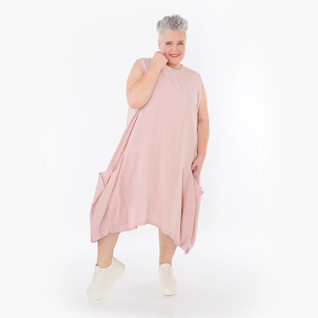  Ballonkleid von AKH Fashion aus Viskose, 1490.07093, Mauve, Ausgefallen, Zeitlos, Schick
