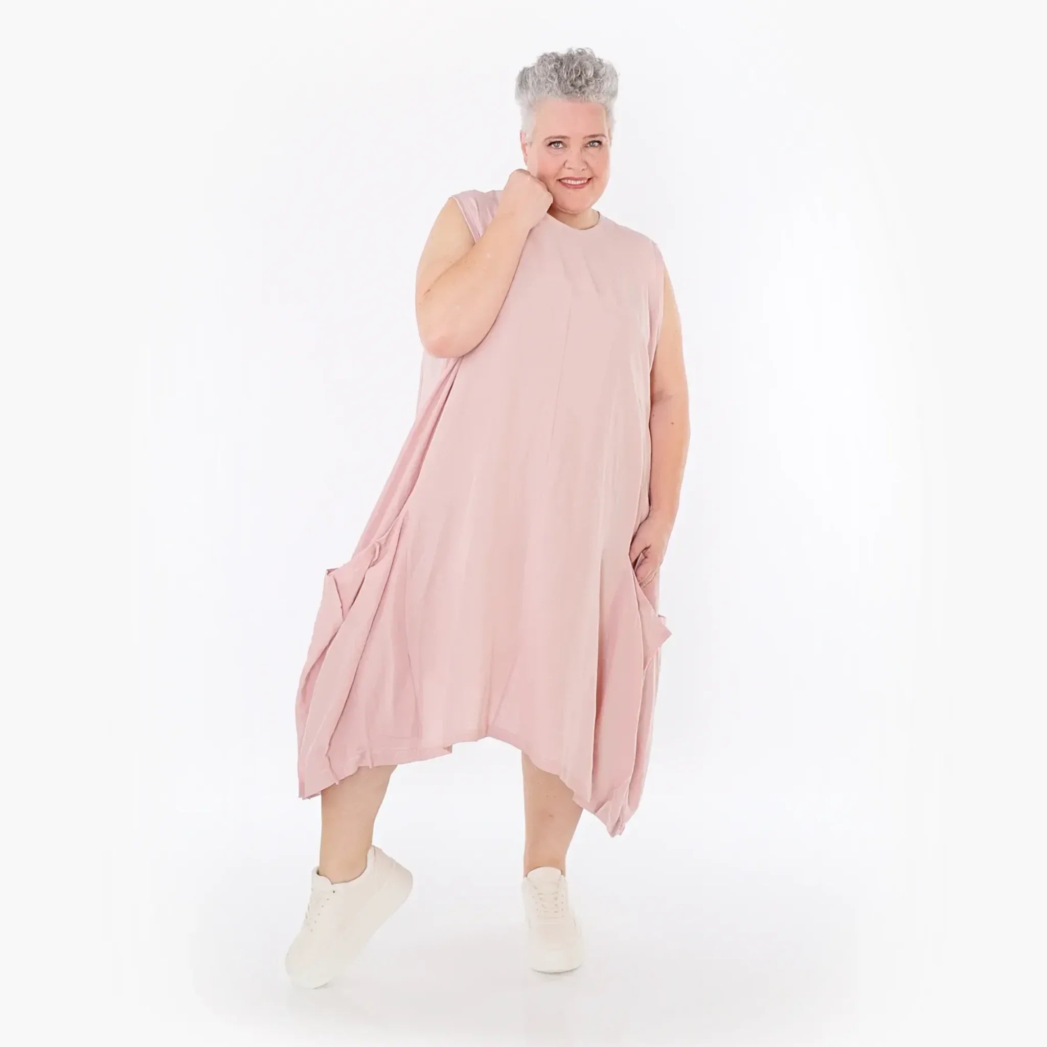  Ballonkleid von AKH Fashion aus Viskose, 1490.07093, Mauve, Ausgefallen, Zeitlos, Schick