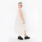  Ballonkleid von AKH Fashion aus Viskose, 1490.07093, Weiß, Ausgefallen, Zeitlos, Schick