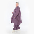Ballon Cardigan von AKH Fashion aus Viskose, 1490.07094, Pflaume, Ausgefallen, Zeitlos