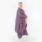 Ballon Cardigan von AKH Fashion aus Viskose, 1490.07094, Pflaume, Ausgefallen, Zeitlos