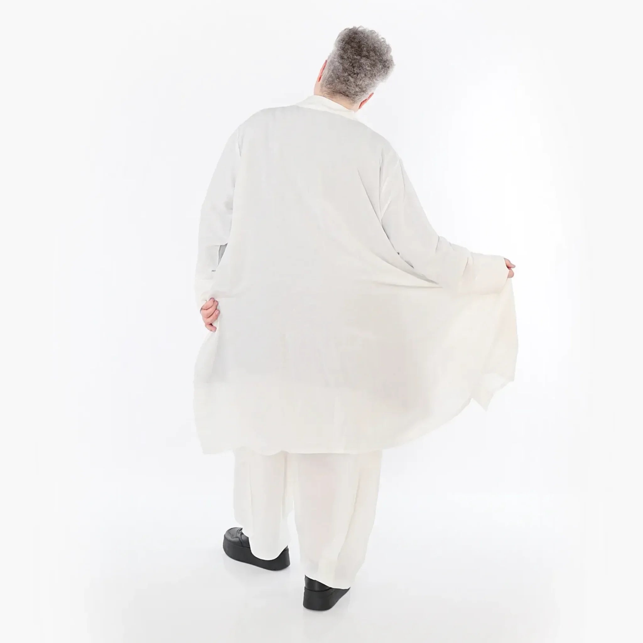  Ballon Cardigan von AKH Fashion aus Viskose, 1490.07094, Weiß, Ausgefallen, Zeitlos