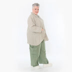 A-Form Jacke von AKH Fashion aus Viskose, 1490.07095, Beige, Ausgefallen, Zeitlos, Schick