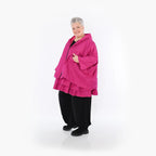  AKH Fashion Jacke in kastiger Form, aus Baumwolle, 1493.07076, Fuchsia, Ausgefallen