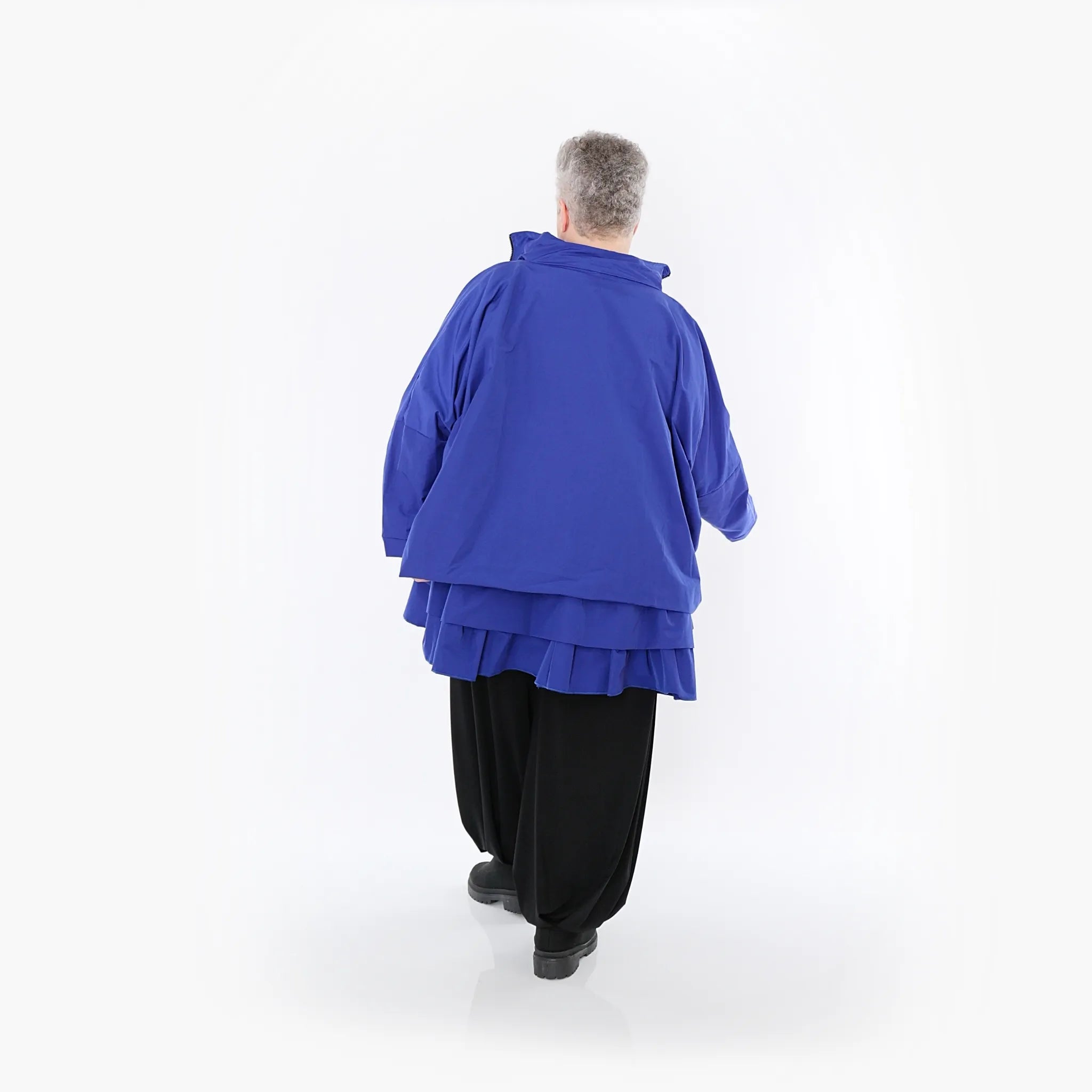 AKH Fashion Jacke in kastiger Form, aus Baumwolle, 1493.07104, Royalblau, Ausgefallen