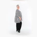  A-Form Bigshirt von AKH Fashion aus Viskose, 1495.00593, Schwarz/Weiß, Animal, Ausgefallen